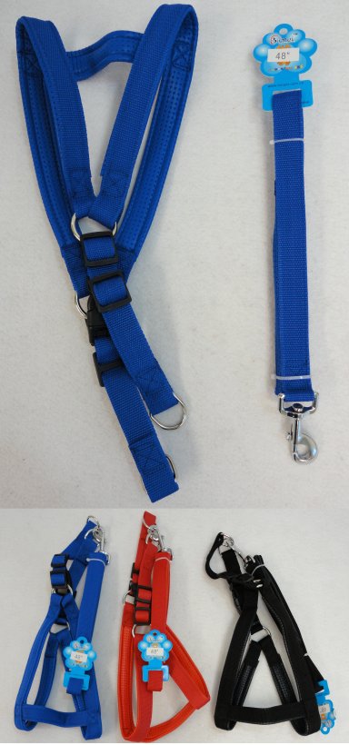 Large Cushioned DOG Harness with Leash
